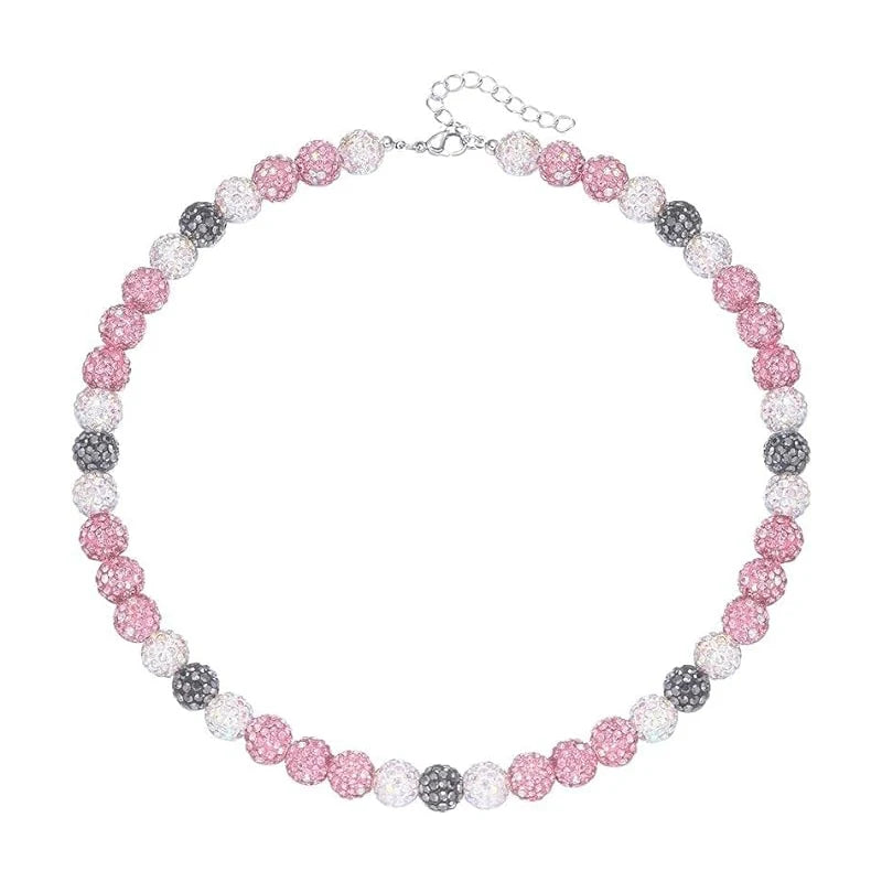 Crystal Beaded Necklace for Men and Women – Bold, Shimmering Statement Jewelry