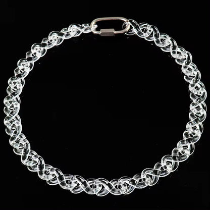 Clear Acrylic Jesus Pendant Necklace – Hip-Hop Style for Men
